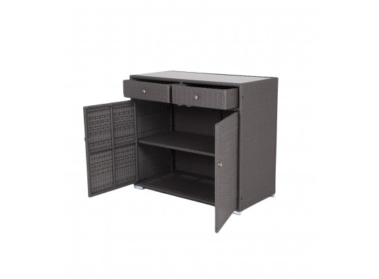 "Мальта" тумба плетеная из искусственного ротанга, цвет графит в Каменске-Уральском