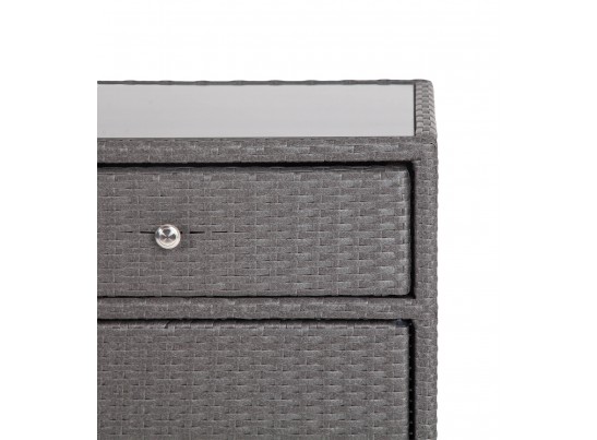 "Мальта" тумба плетеная из искусственного ротанга, цвет графит в Каменске-Уральском