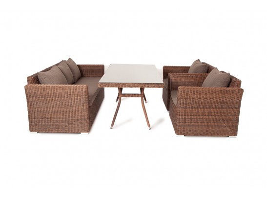 "Моккачино" обеденная группа из искусственного ротанга, цвет коричневый в Каменске-Уральском