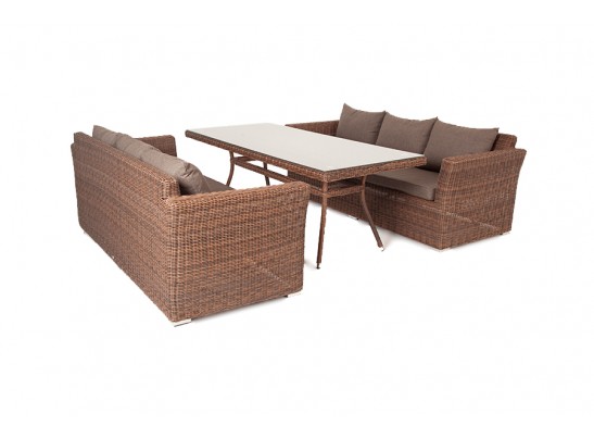 "Мокко Дабл" обеденная группа из искусственного ротанга, цвет коричневый в Каменске-Уральском