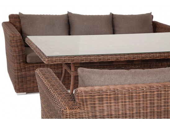 "Мокко Дабл" обеденная группа из искусственного ротанга, цвет коричневый в Каменске-Уральском