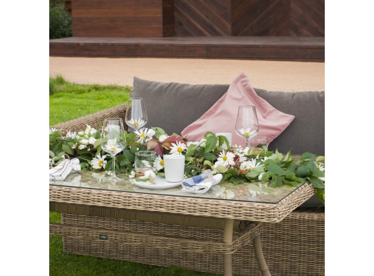 "Мокко" обеденная группа плетеная из ротанга, цвет соломенный в Каменске-Уральском