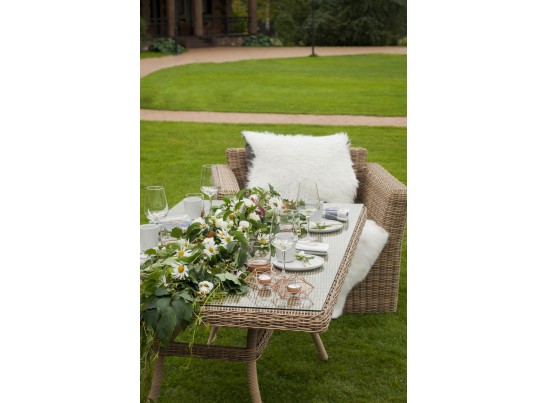 "Латте" плетеный стол из искусственного ротанга 160х90см, цвет соломенный в Каменске-Уральском