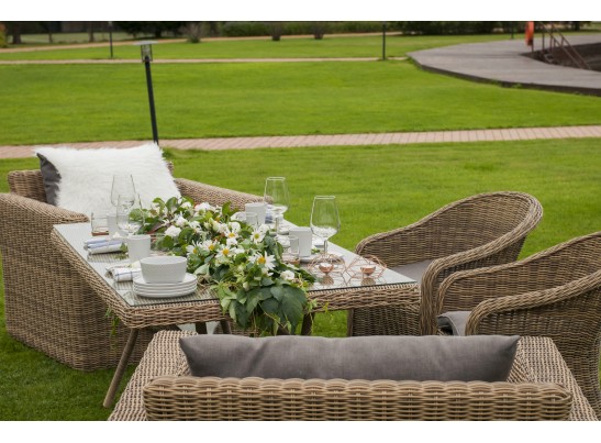 "Латте" плетеный стол из искусственного ротанга 160х90см, цвет соломенный в Каменске-Уральском