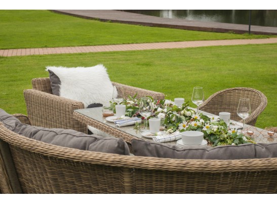 "Латте" плетеный стол из искусственного ротанга 200х90см, цвет соломенный в Каменске-Уральском