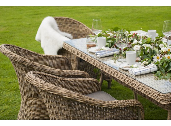 "Латте" плетеный стол из искусственного ротанга 160х90см, цвет соломенный в Каменске-Уральском