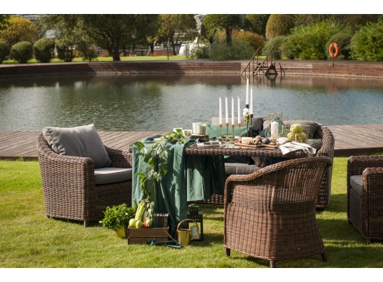 "Кон Панна" кресло из искусственного ротанга, цвет коричневый в Каменске-Уральском