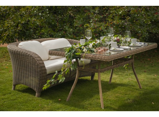 "Латте" плетеный стол из искусственного ротанга 160х90см, цвет соломенный в Каменске-Уральском