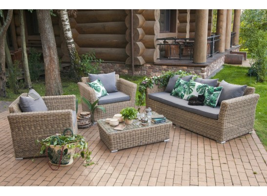 "Капучино" кресло из искусственного ротанга, цвет соломенный в Каменске-Уральском