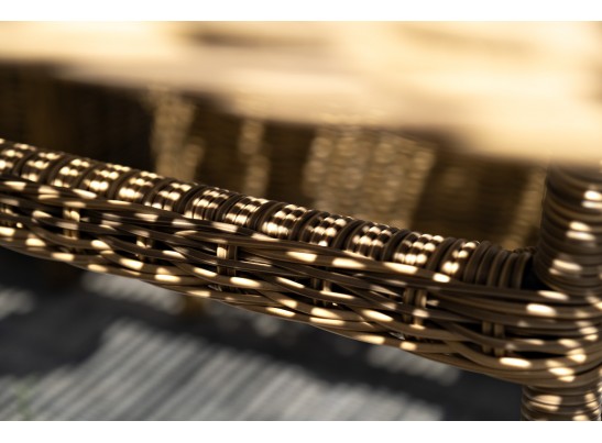 "Неаполь" обеденная группа плетеная из искусственного ротанга, цвет соломенный в Каменске-Уральском