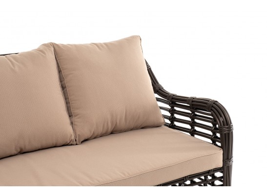 "Ницца" диван из искусственного ротанга трехместный, цвет бронзовый в Каменске-Уральском