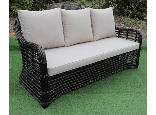 "Ницца" диван из искусственного ротанга трехместный, цвет бронзовый в Каменске-Уральском