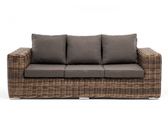 "Палермо" диван из искусственного ротанга трехместный, цвет соломенный в Каменске-Уральском