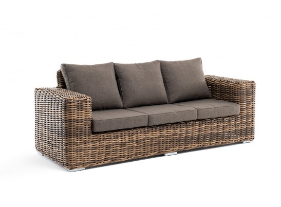 "Палермо" диван из искусственного ротанга трехместный, цвет соломенный в Каменске-Уральском