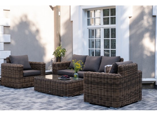 "Палермо" лаунж-зона из искусственного ротанга, цвет соломенный в Каменске-Уральском