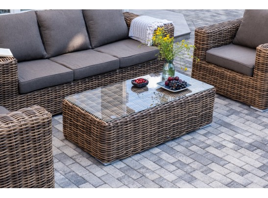 "Палермо" лаунж-зона из искусственного ротанга, цвет соломенный в Каменске-Уральском