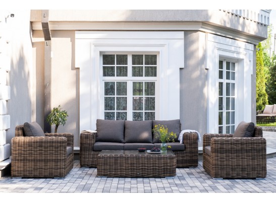 "Палермо" лаунж-зона из искусственного ротанга, цвет соломенный в Каменске-Уральском