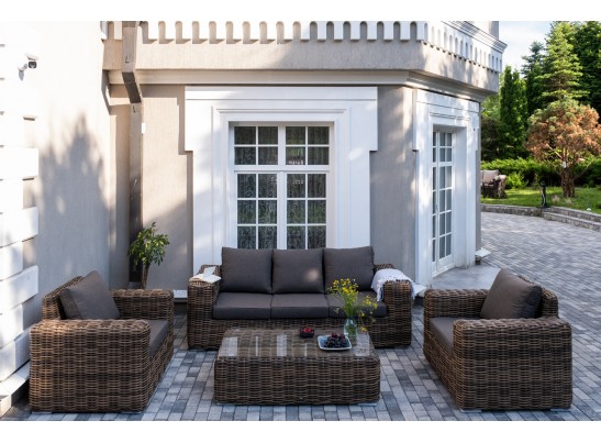 "Палермо" лаунж-зона из искусственного ротанга, цвет соломенный в Каменске-Уральском