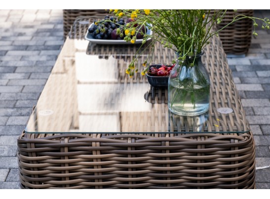 "Палермо" лаунж-зона из искусственного ротанга, цвет соломенный в Каменске-Уральском