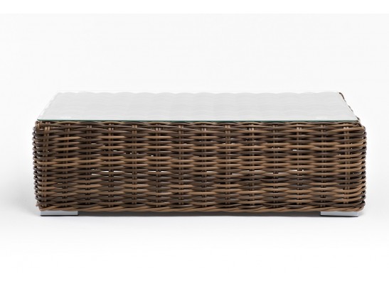 "Палермо" журнальный столик из искусственного ротанга, цвет соломенный в Каменске-Уральском