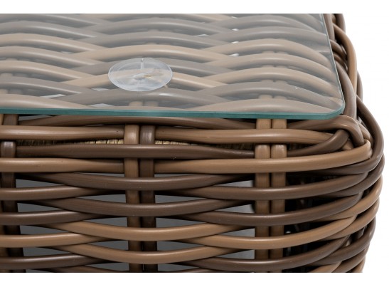 "Палермо" журнальный столик из искусственного ротанга, цвет соломенный в Каменске-Уральском