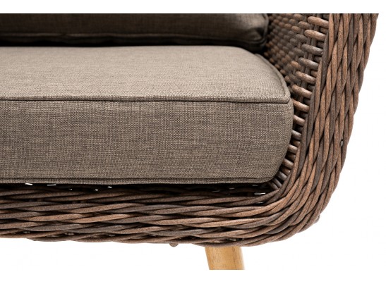 "Прованс" диван из искусственного ротанга трехместный, цвет коричневый в Каменске-Уральском