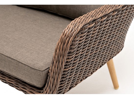 "Прованс" диван из искусственного ротанга трехместный, цвет коричневый в Каменске-Уральском