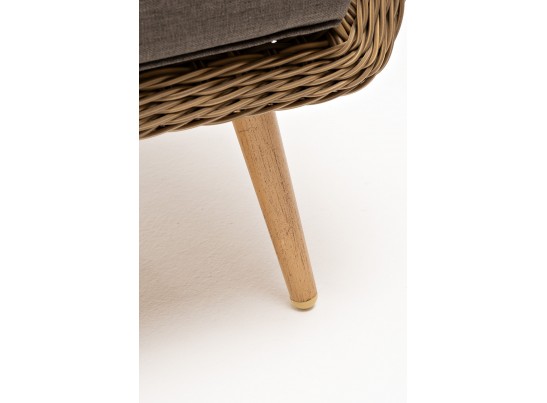 "Прованс" диван из искусственного ротанга трехместный, цвет соломенный в Каменске-Уральском