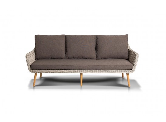 "Прованс" диван из искусственного ротанга трехместный, цвет бежевый в Каменске-Уральском