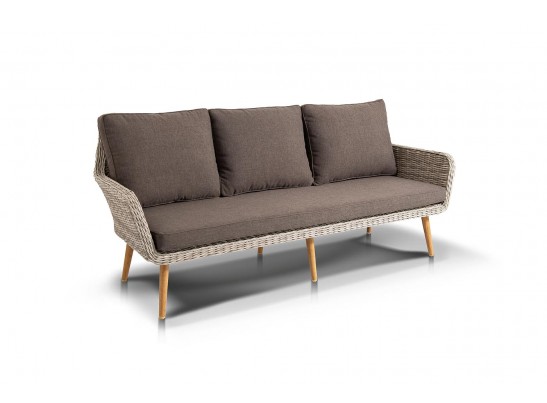 "Прованс" диван из искусственного ротанга трехместный, цвет бежевый в Каменске-Уральском