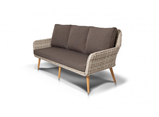 "Прованс" диван из искусственного ротанга трехместный, цвет бежевый в Каменске-Уральском