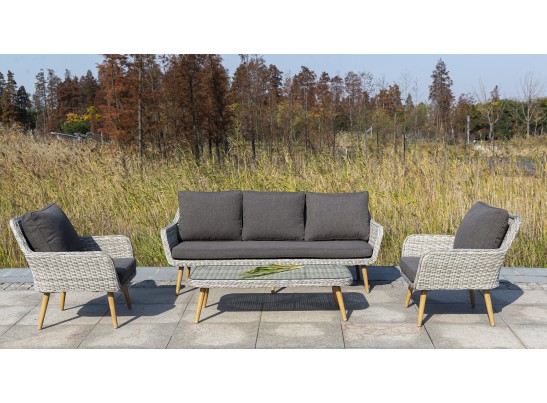 "Прованс" диван из искусственного ротанга трехместный, цвет бежевый в Каменске-Уральском