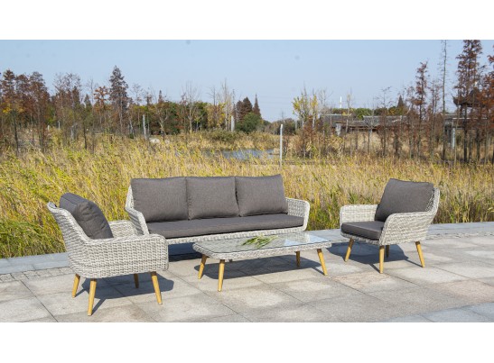 "Прованс" диван из искусственного ротанга трехместный, цвет бежевый в Каменске-Уральском