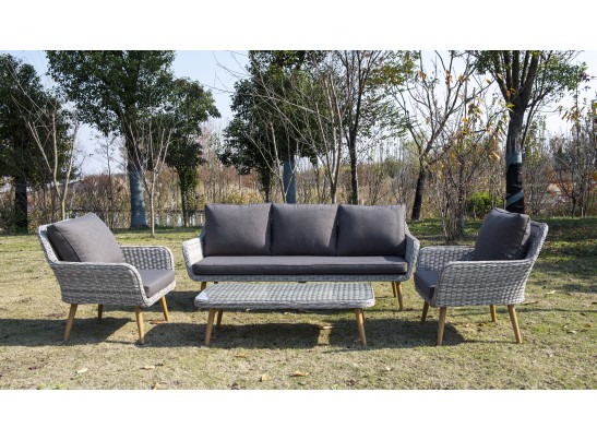 "Прованс" диван из искусственного ротанга трехместный, цвет бежевый в Каменске-Уральском