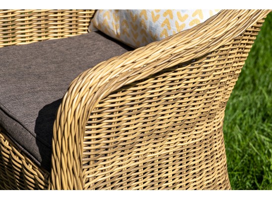 "Равенна" лаунж-зона из искусственного ротанга, цвет соломенный в Каменске-Уральском