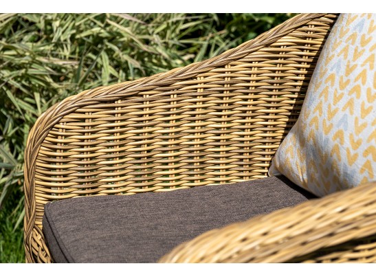 "Равенна" лаунж-зона из искусственного ротанга, цвет соломенный в Каменске-Уральском