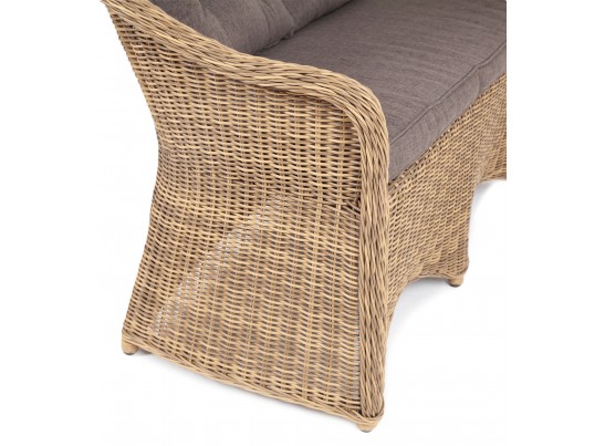 "Равенна" диван двухместный плетенный из ротанга, цвет соломенный в Каменске-Уральском