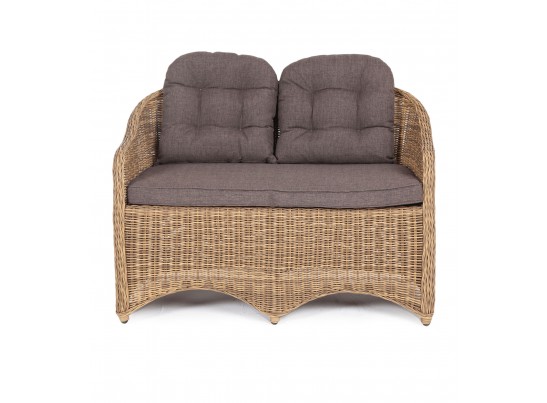 "Равенна" диван двухместный плетенный из ротанга, цвет соломенный в Каменске-Уральском