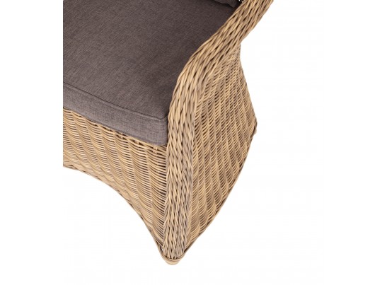 "Равенна" диван двухместный плетенный из ротанга, цвет соломенный в Каменске-Уральском