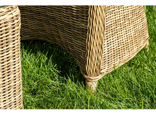 "Равенна" диван двухместный плетенный из ротанга, цвет соломенный в Каменске-Уральском