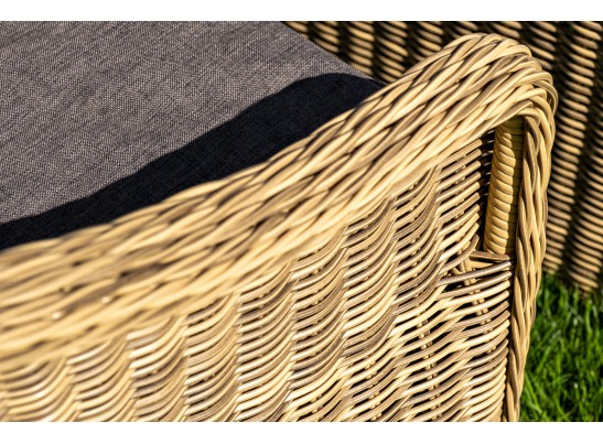 "Равенна" диван двухместный плетенный из ротанга, цвет соломенный в Каменске-Уральском