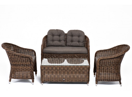 "Равенна" лаунж-зона из искусственного ротанга, цвет коричневый в Каменске-Уральском