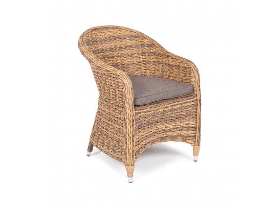 "Равенна" плетеное кресло из искусственного ротанга (гиацинт), цвет соломенный в Каменске-Уральском