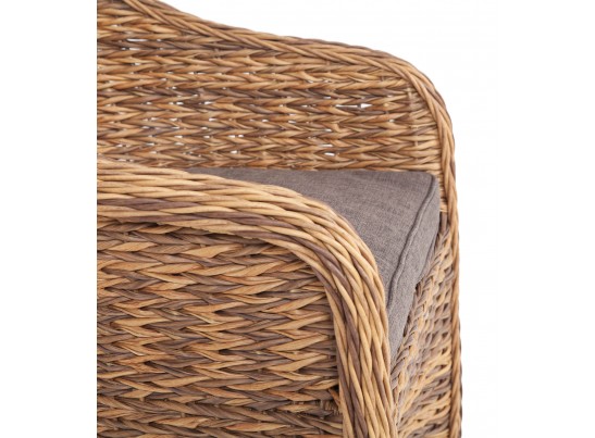 "Равенна" плетеное кресло из искусственного ротанга (гиацинт), цвет соломенный в Каменске-Уральском