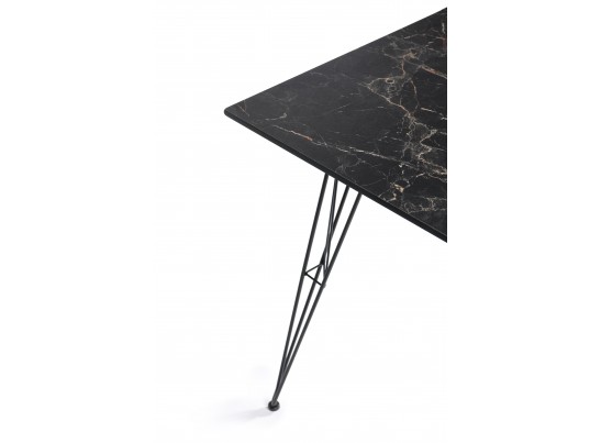 "Руссо" обеденный стол из HPL 150х80см, цвет "черный мрамор" в Каменске-Уральском