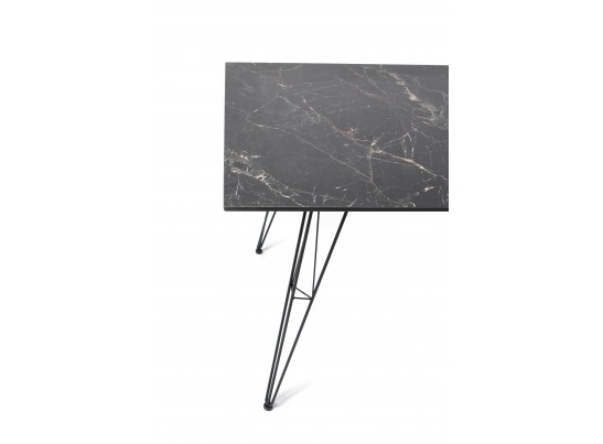 "Руссо" обеденный стол из HPL 150х80см, цвет "черный мрамор" в Каменске-Уральском