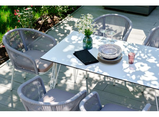 "Руссо" обеденный стол из HPL 150х80см, цвет молочный в Каменске-Уральском