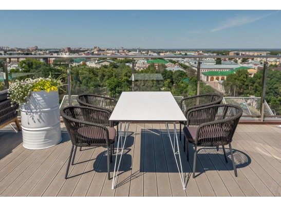 "Руссо" обеденный стол из HPL 150х80см, цвет молочный в Каменске-Уральском