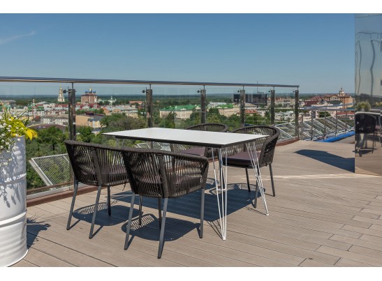 "Руссо" обеденный стол из HPL 150х80см, цвет молочный в Каменске-Уральском