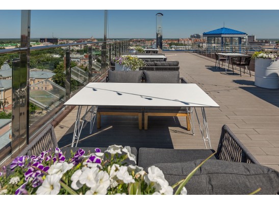 "Руссо" обеденный стол из HPL 150х80см, цвет молочный в Каменске-Уральском